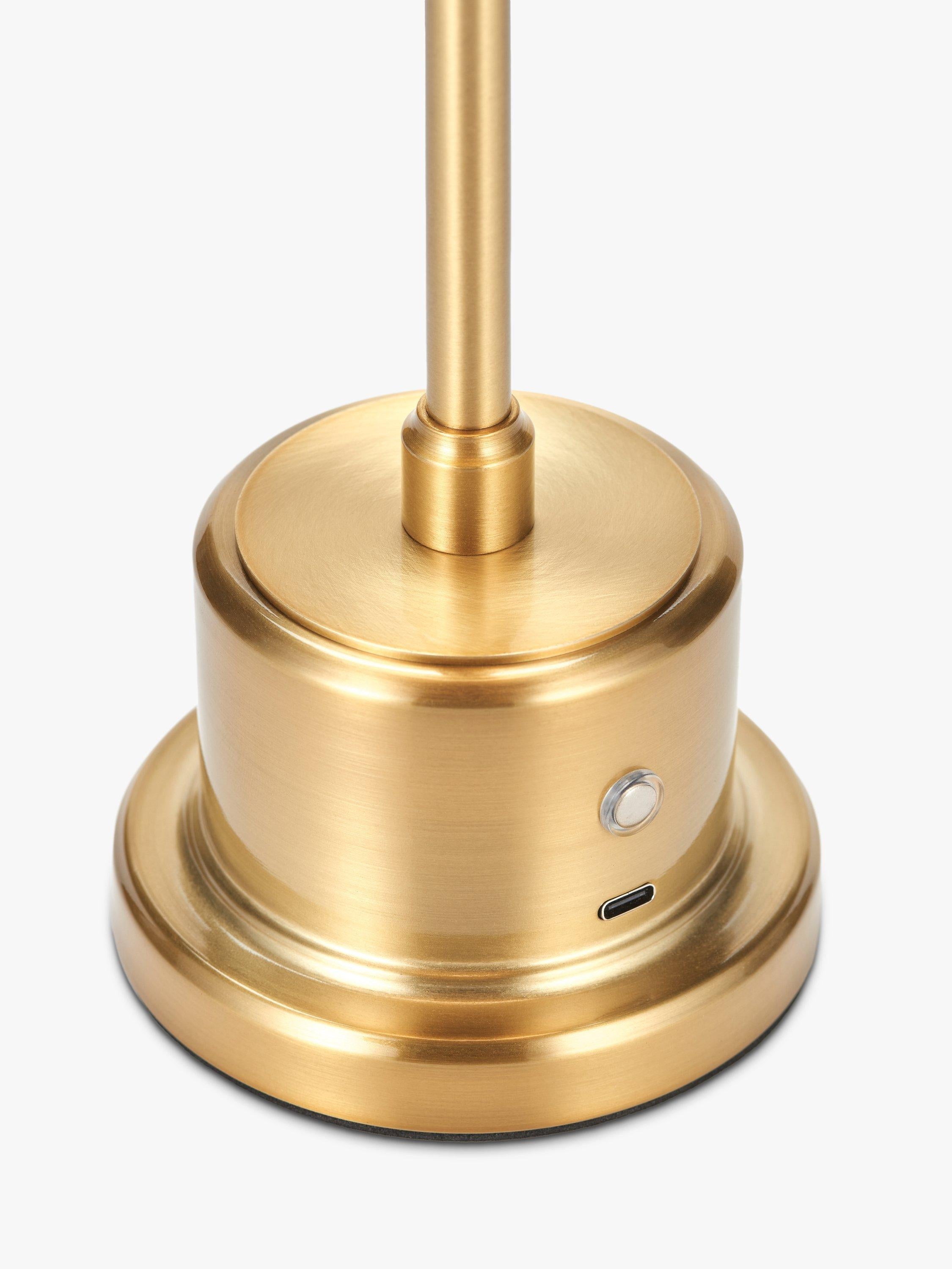 John Lewis Grainger rechargeable table lamp in Brass, UK version