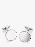 Hoxton London concave oval silver cufflinks, UK version