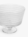 John Lewis footed glass trifle bowl with geometric pattern 20m clear, UK version