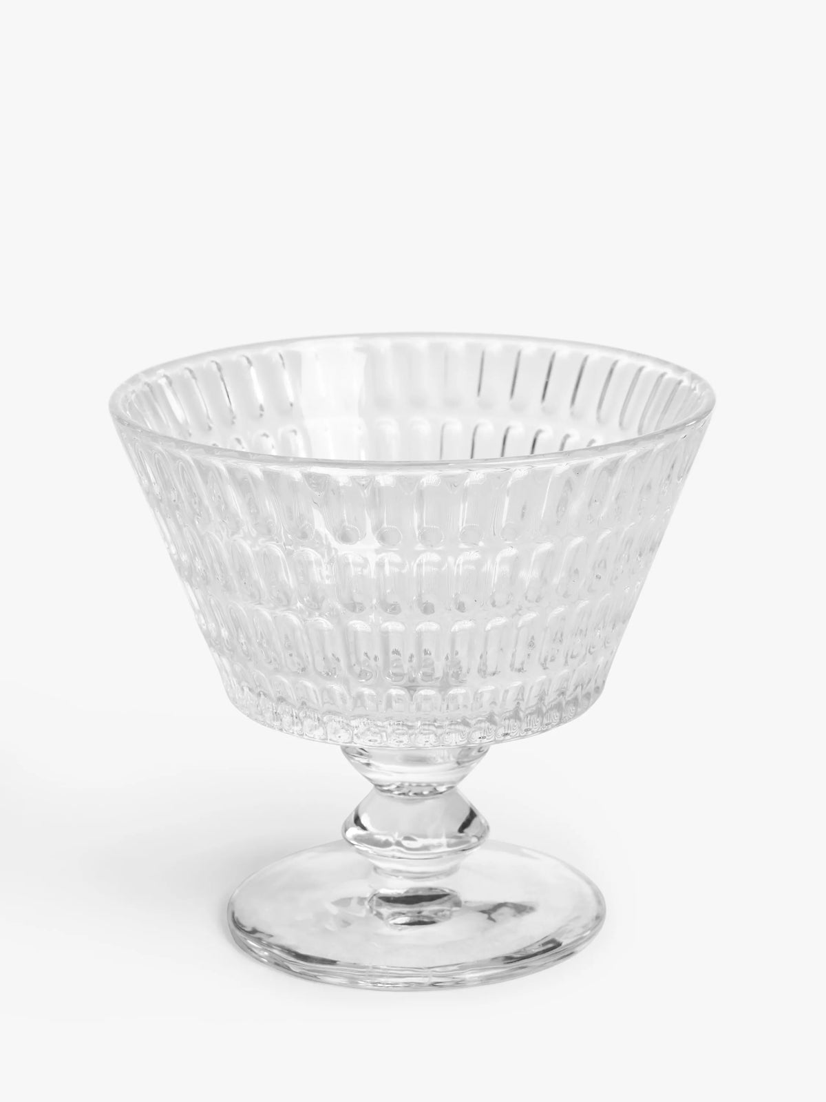 John Lewis Ava footed glass dessert bowl Clear 12cm, UK version