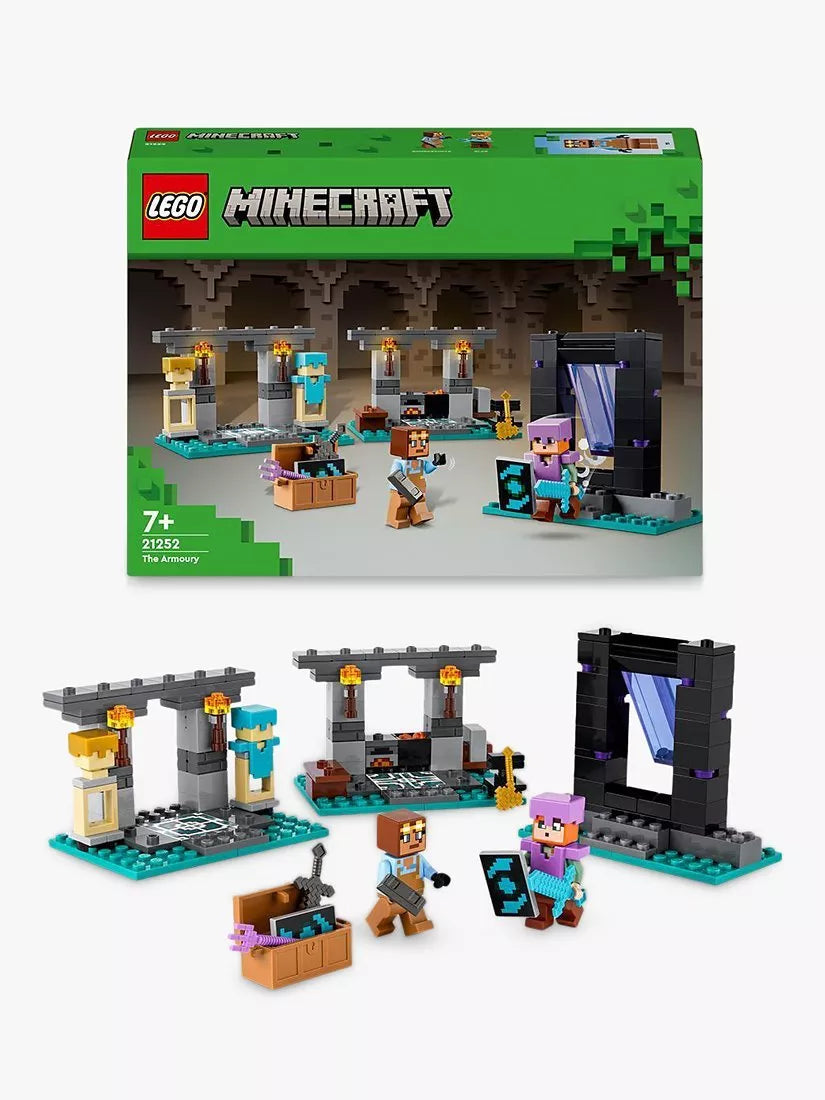 LEGO Minecraft Armoury Building Set with Character Figures (British brand)