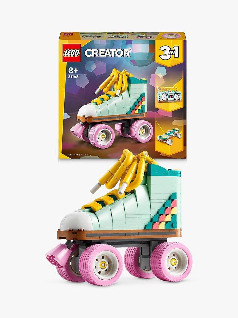 LEGO Creator 3in1 Retro Roller Skate and Toy Skateboard Building Set 342 Pieces, UK version