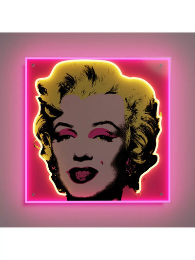 Marilyn Monroe LED Neon Wall Sign in Hot Pink and Yellow with Adjustable Brightness