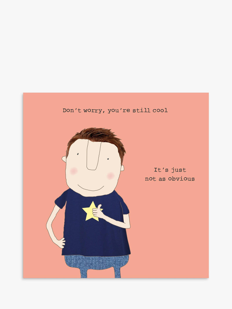 Blank Greeting Card with Grey Envelope and 'Still Cool' Design