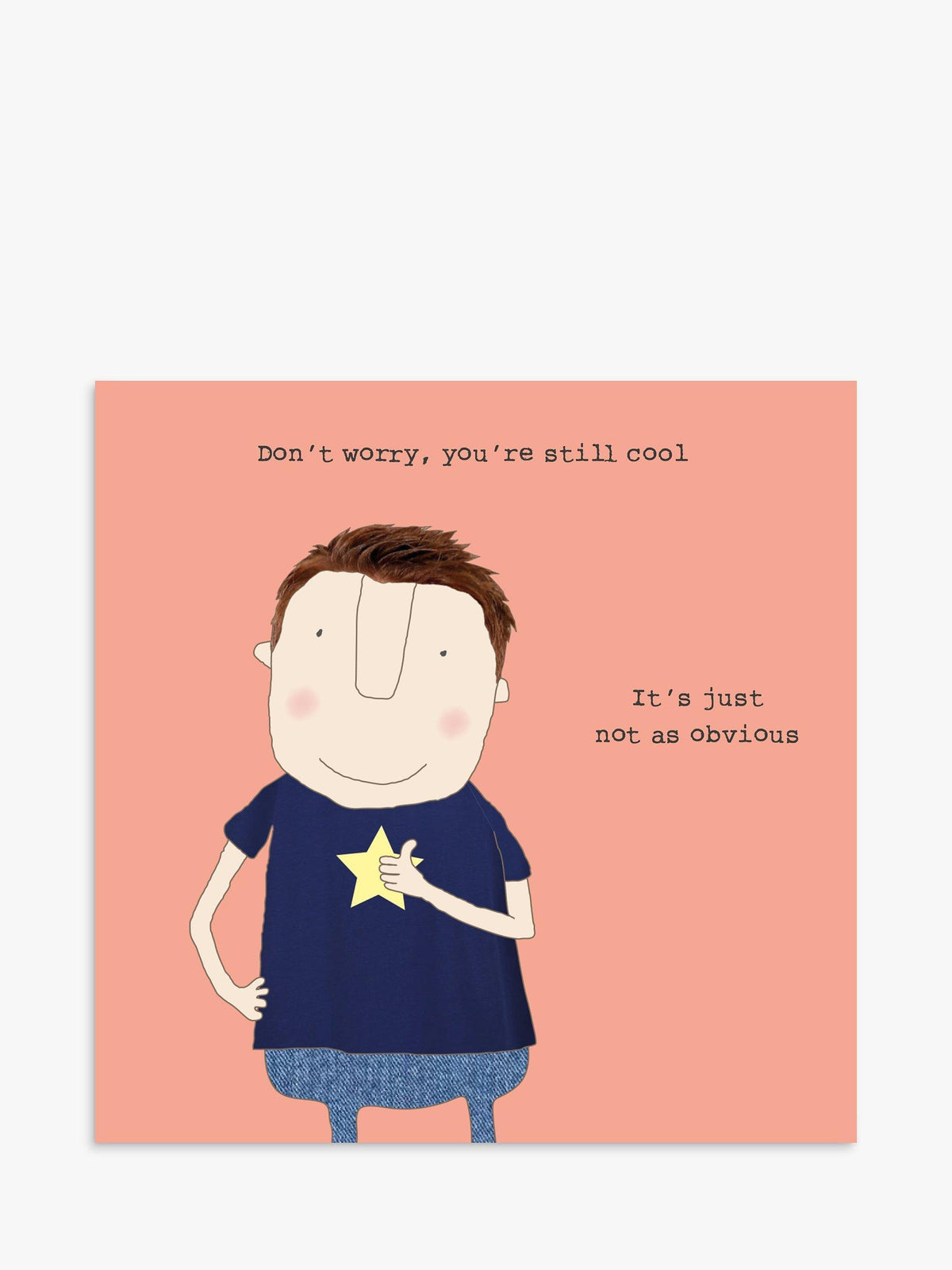 Blank Greeting Card with Grey Envelope and 'Still Cool' Design