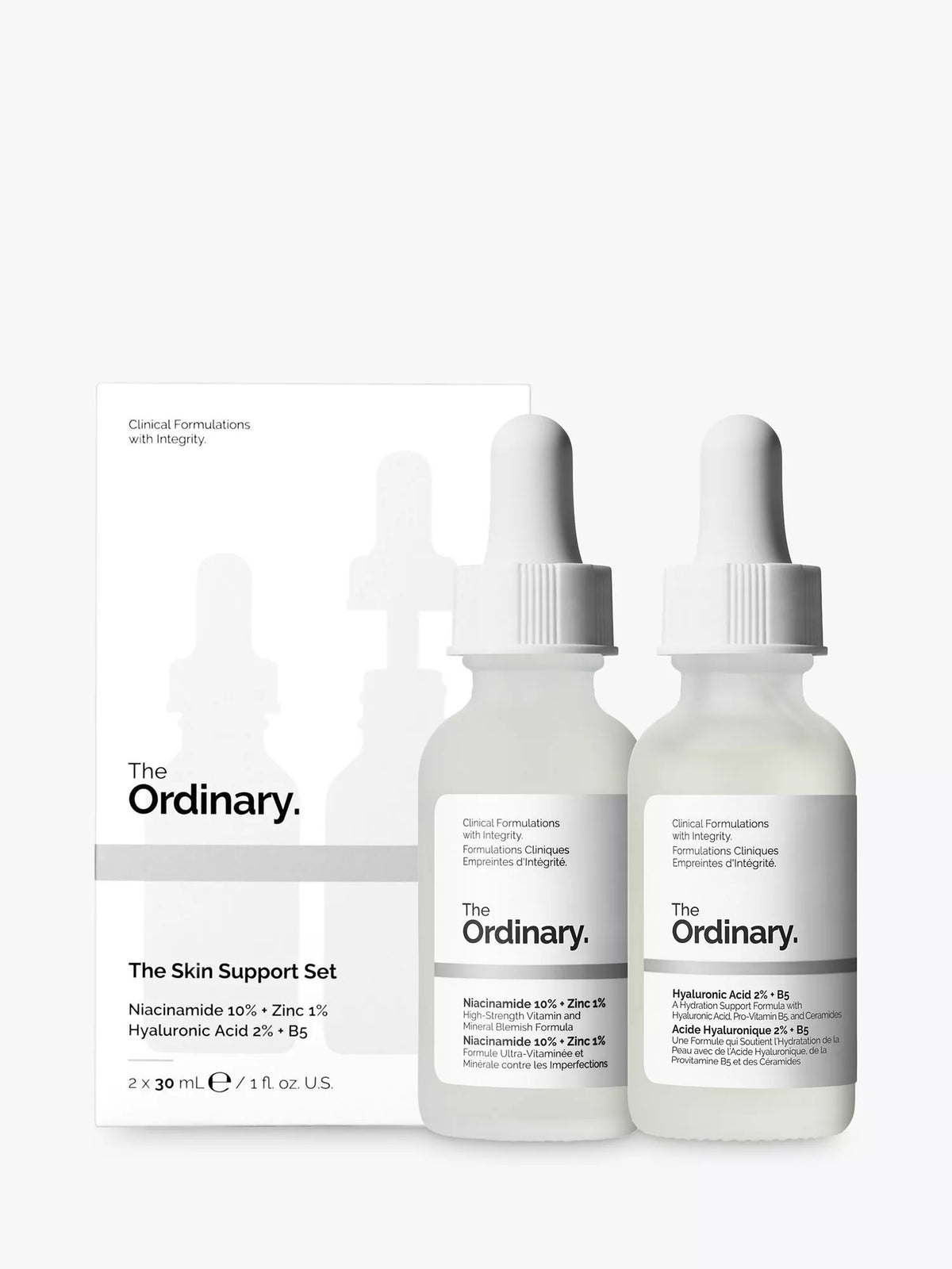 The Ordinary skincare set with Hyaluronic Acid and Niacinamide 60ml (British brand)