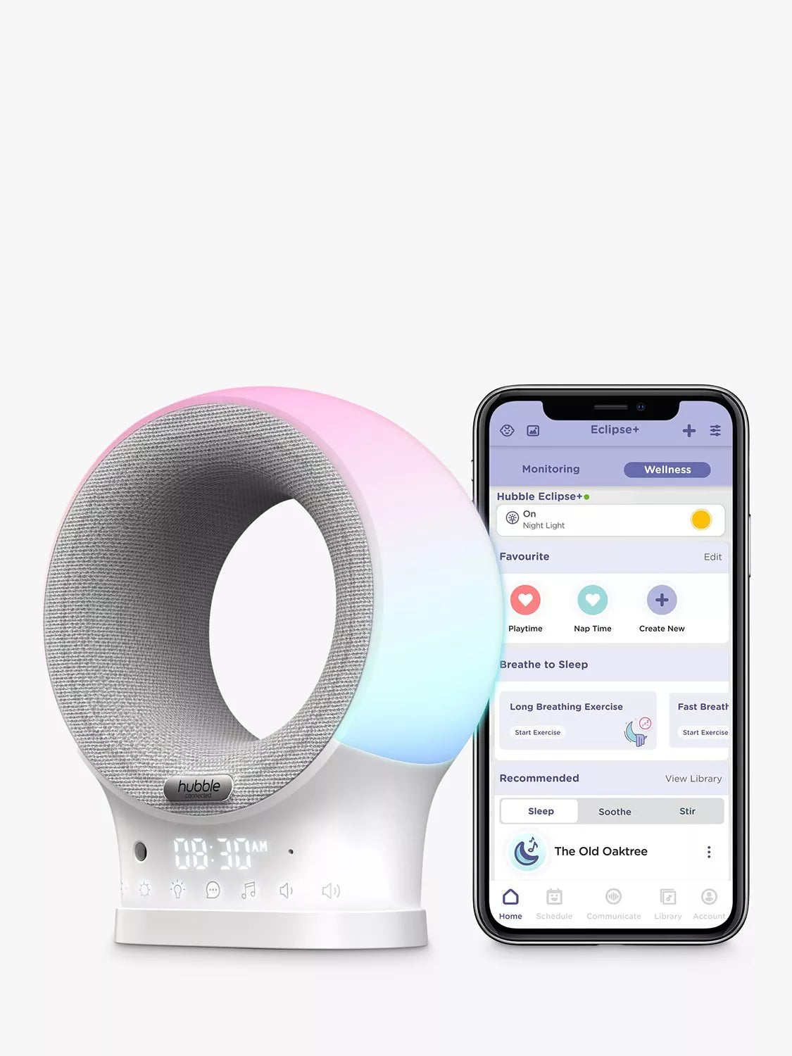 Hubble Eclipse Smart Audio Monitor, Sleep Trainer and Nightlight - McGrocer