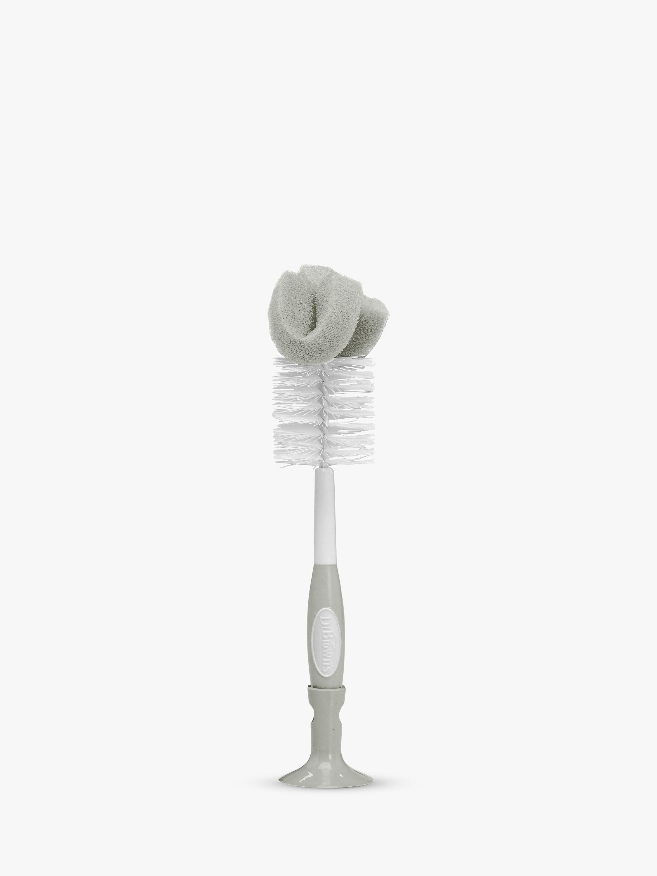 Dr Brown's grey bottle brush with bristle and sponge head - British product