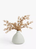 John Lewis artificial mimosa in white and brown ceramic vase, UK version