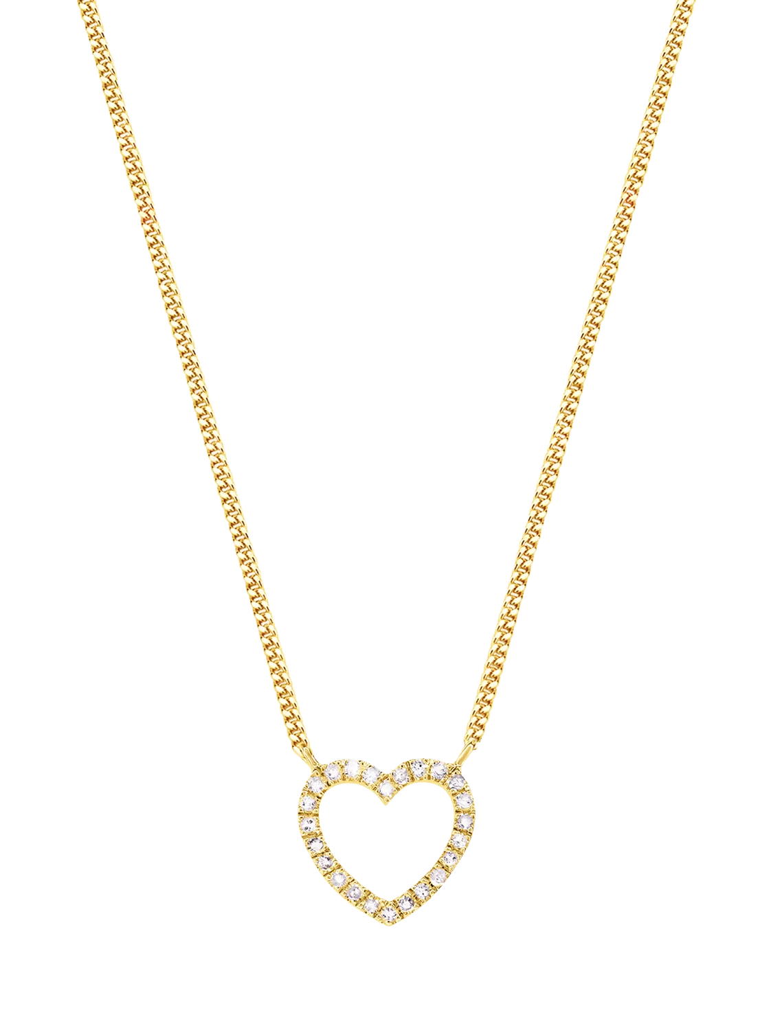 DPT Antwerp gold heart of diamonds pendant necklace - British product