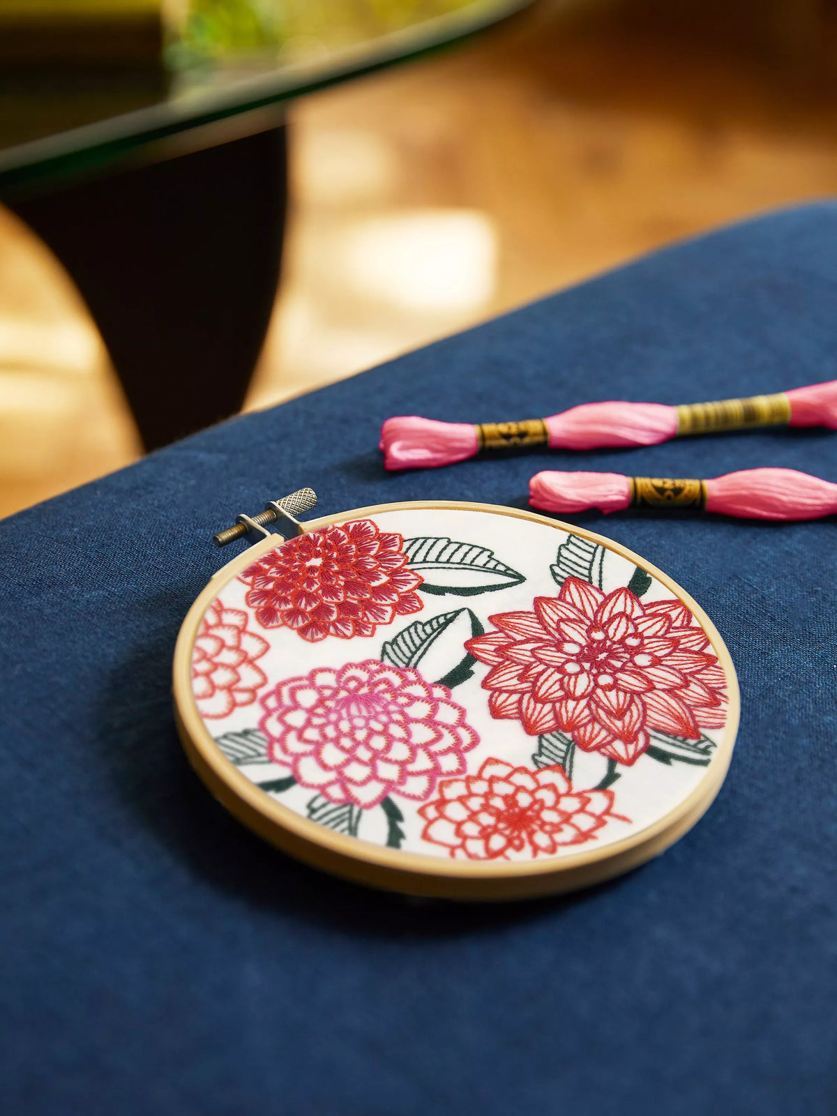 DMC Dahlia Embroidery Kit - British product