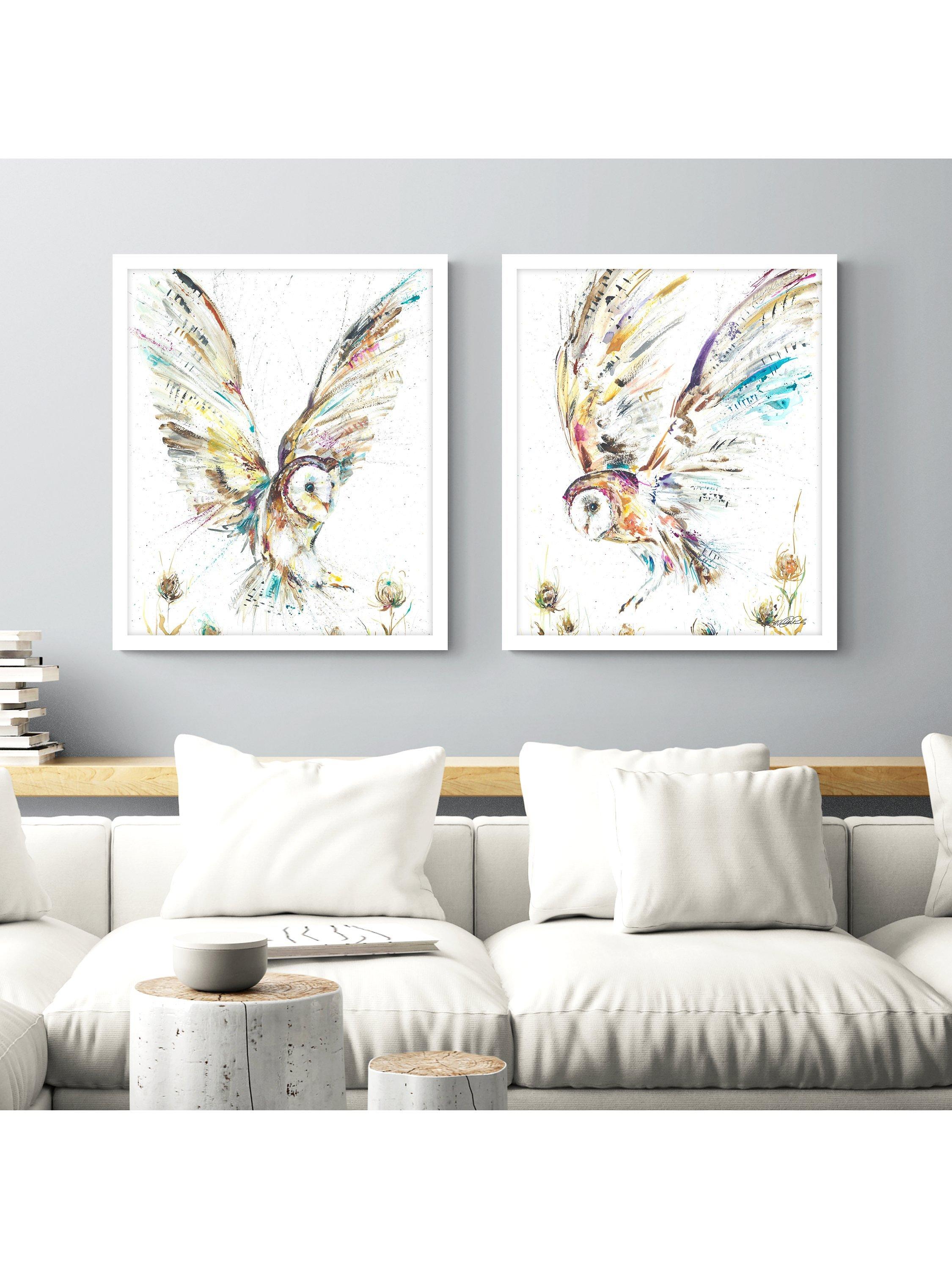 Nicola Jane Rowles Barn Owl print, 63.5x53.5cm - British product
