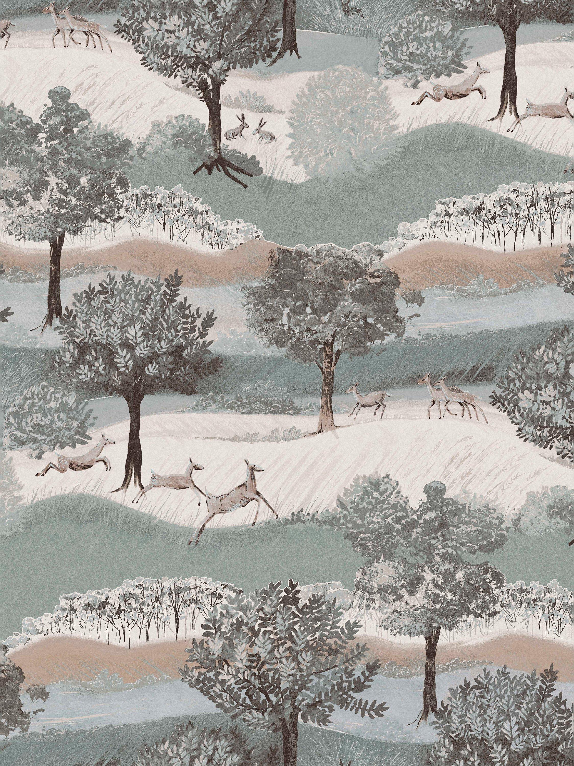 Laura Ashley Jade Green wallpaper, UK version
