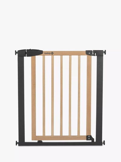 Safety 1st Simply Close Wood and Metal Safety Gate Natural Graphite