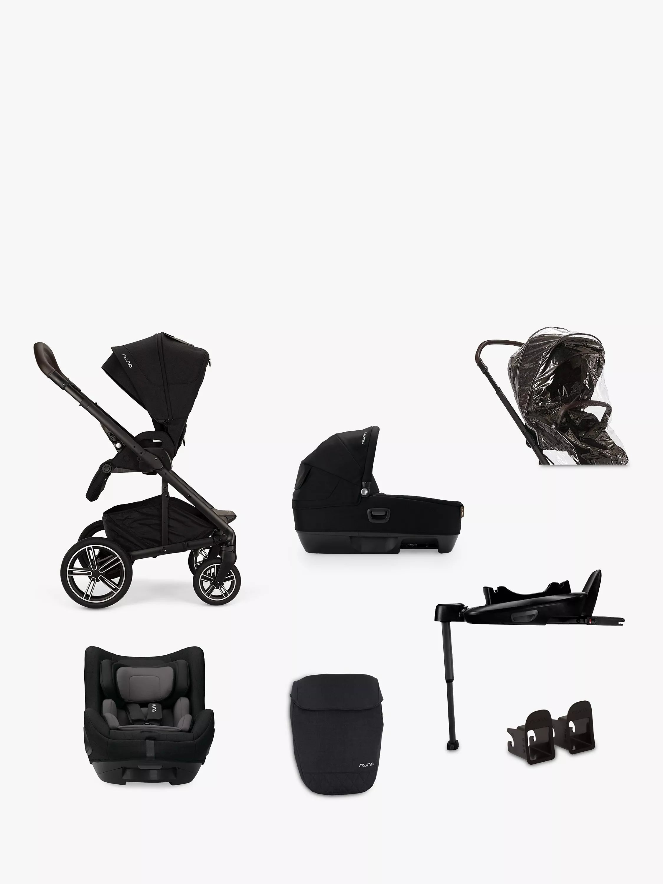 Nuna MIXX Next Stroller, CARI Next Carrycot & TODL i-Size Car Seat with Base Next Generation Bundle - McGrocer