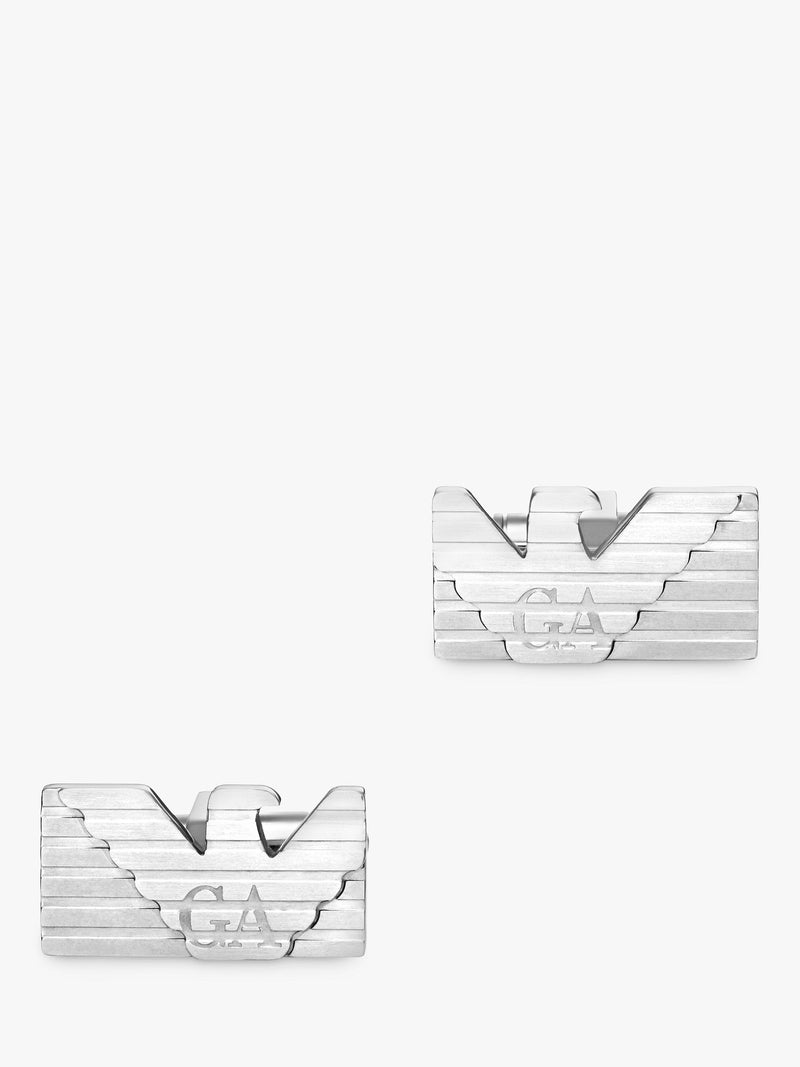 Stainless Steel Eagle Motif Cufflinks with Swivel Bar Fastener
