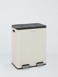 2 Section Recycling Bin With Handles 60L - Stone