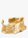 Handmade Adjustable 18ct Gold Plated Brass Bangle 5-6.5cm