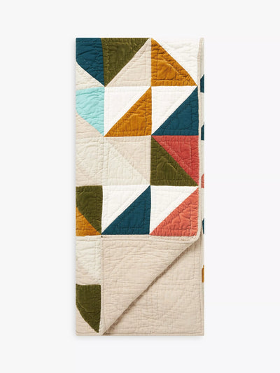 John Lewis Colourful Patchwork Quilted Bedspread Multi 220 x 220cm