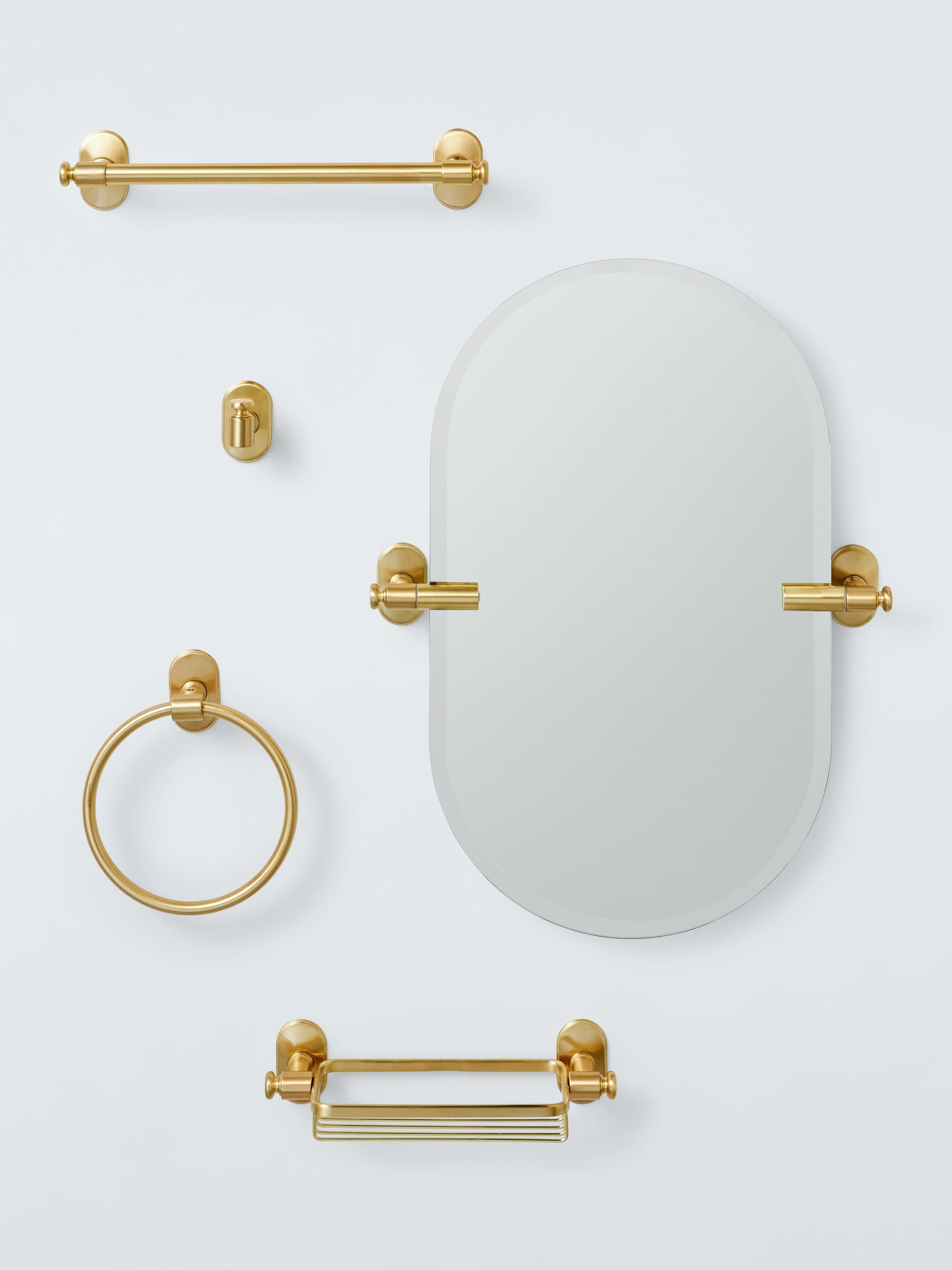 John Lewis brushed brass toilet roll holder, UK version