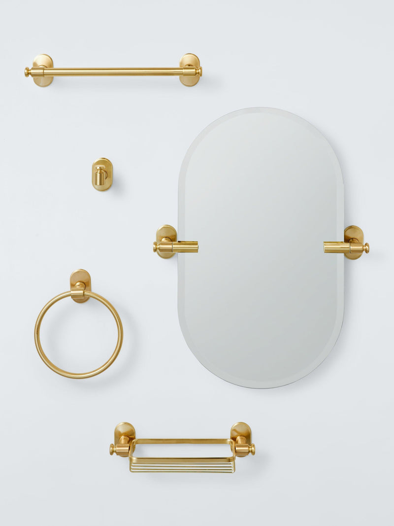 John Lewis brushed brass toilet roll holder, UK version