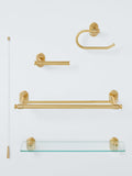 John Lewis brushed brass toilet roll holder, UK version