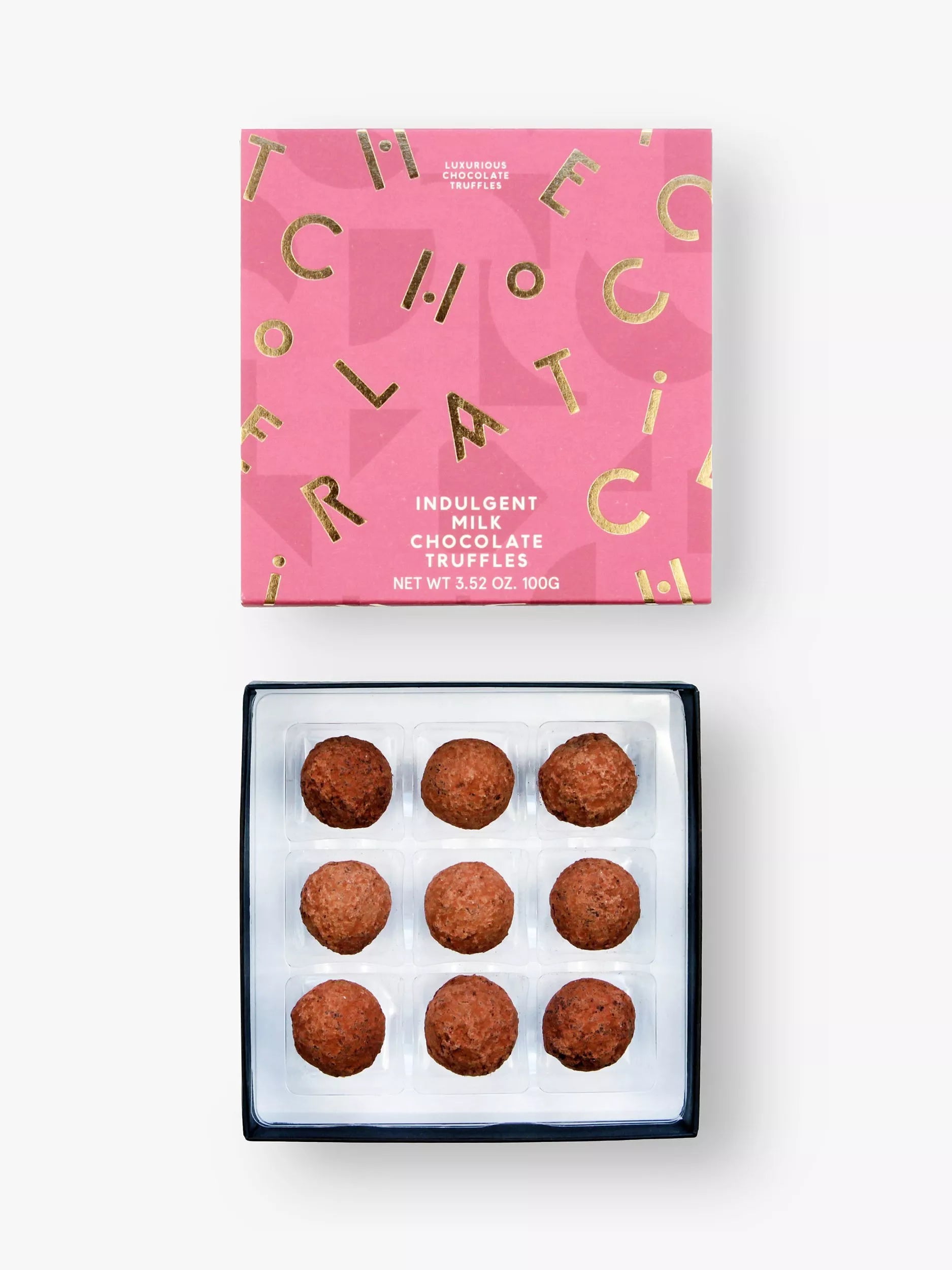 The Chocolatier indulgent milk chocolate truffles dusted in cocoa powder 100g (British brand)