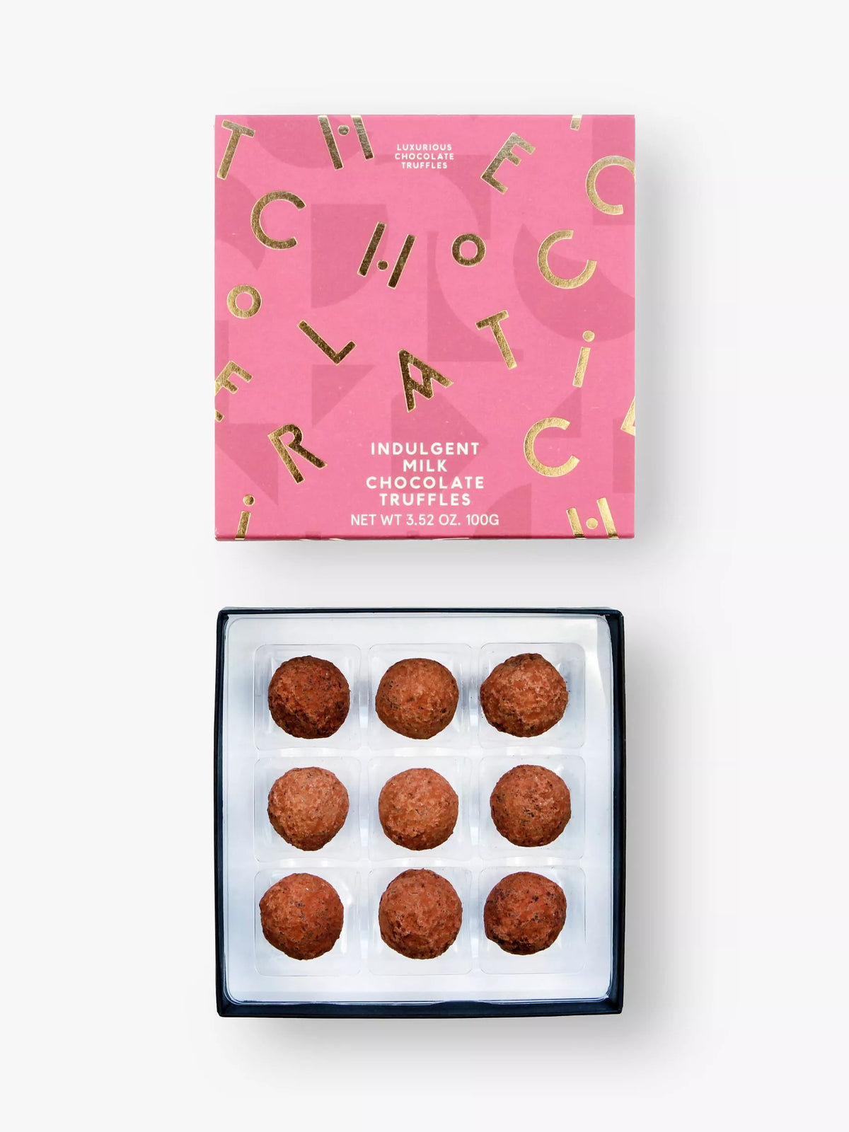 The Chocolatier indulgent milk chocolate truffles dusted in cocoa powder 100g (British brand)