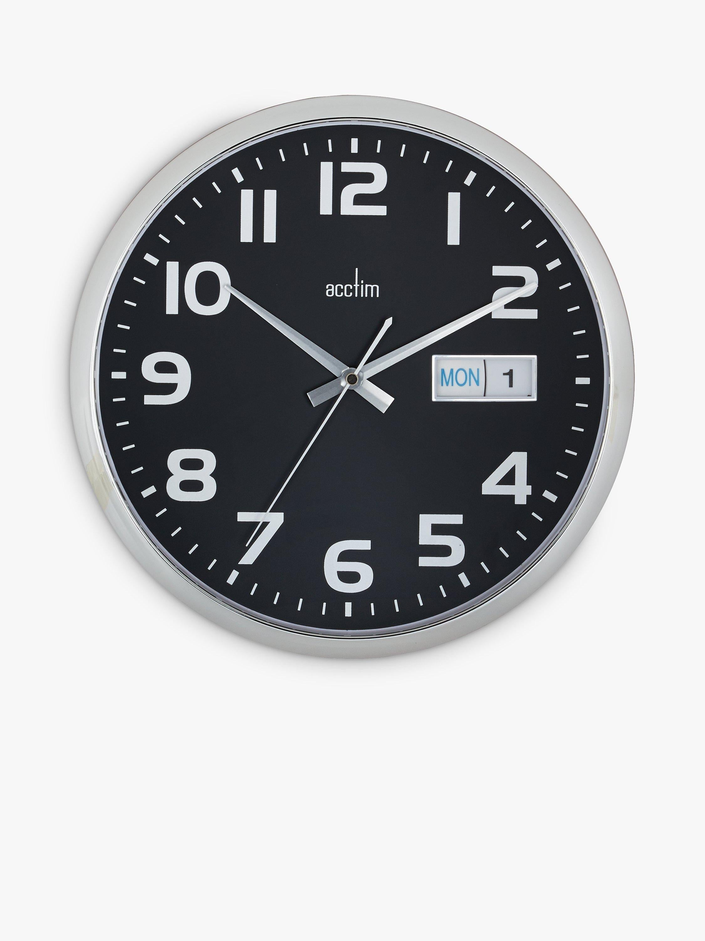 Acctim date window analogue wall clock 32cm - British product