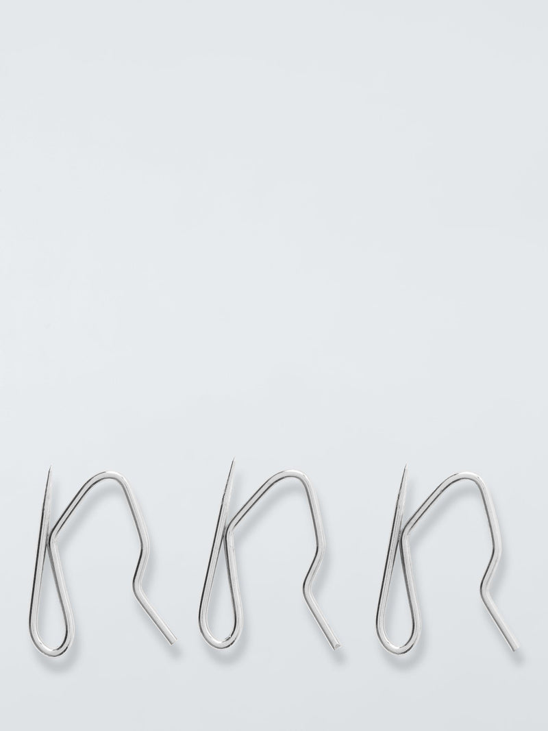 Curtain Pin Hooks, Silver, Pack of 25