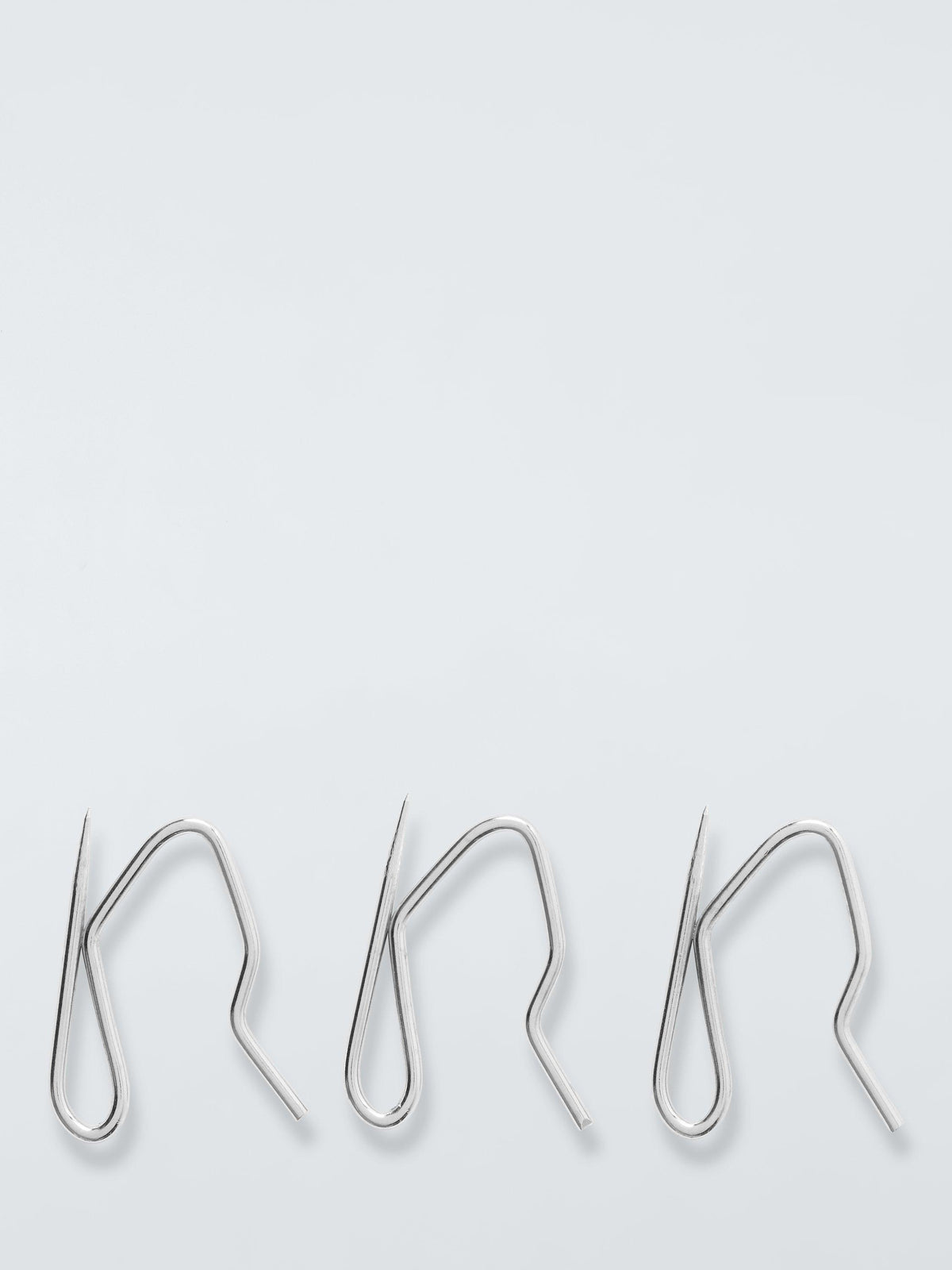 Curtain Pin Hooks, Silver, Pack of 25