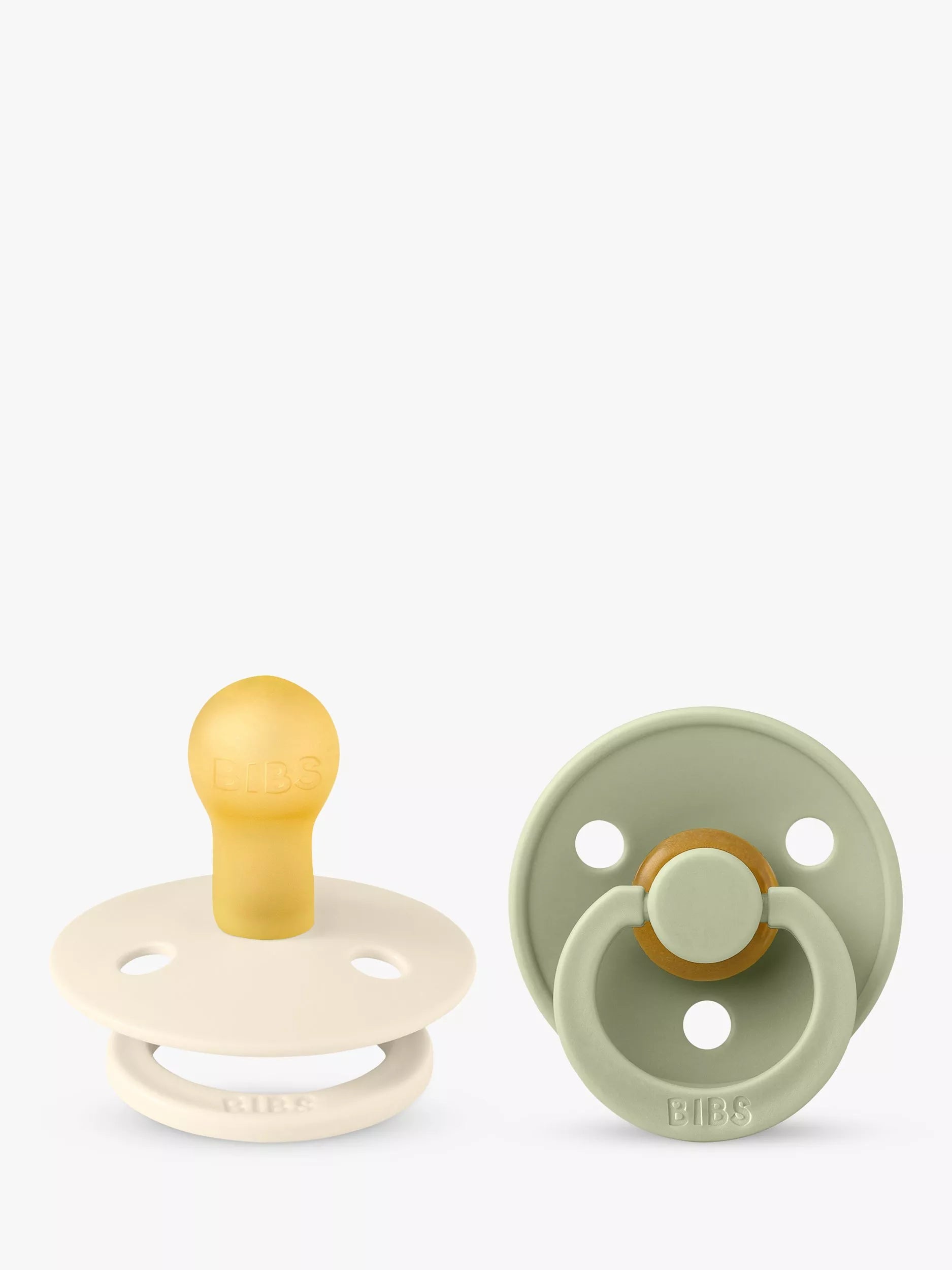 BIBS Colour Round baby soothers pack of 2 size 1 - British product