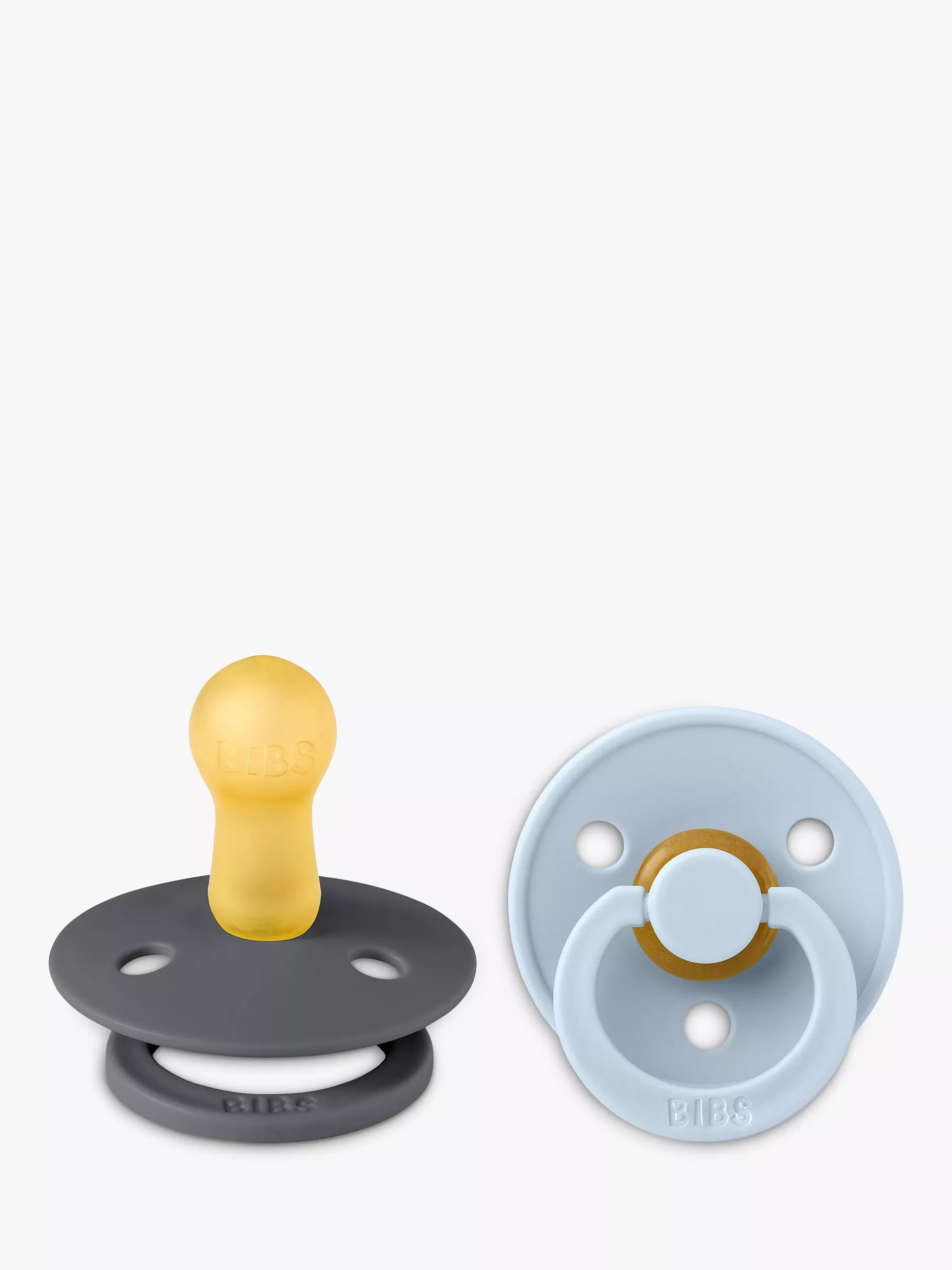 BIBS Colour Round Baby Soothers Size 2 Pack of 2 - British product