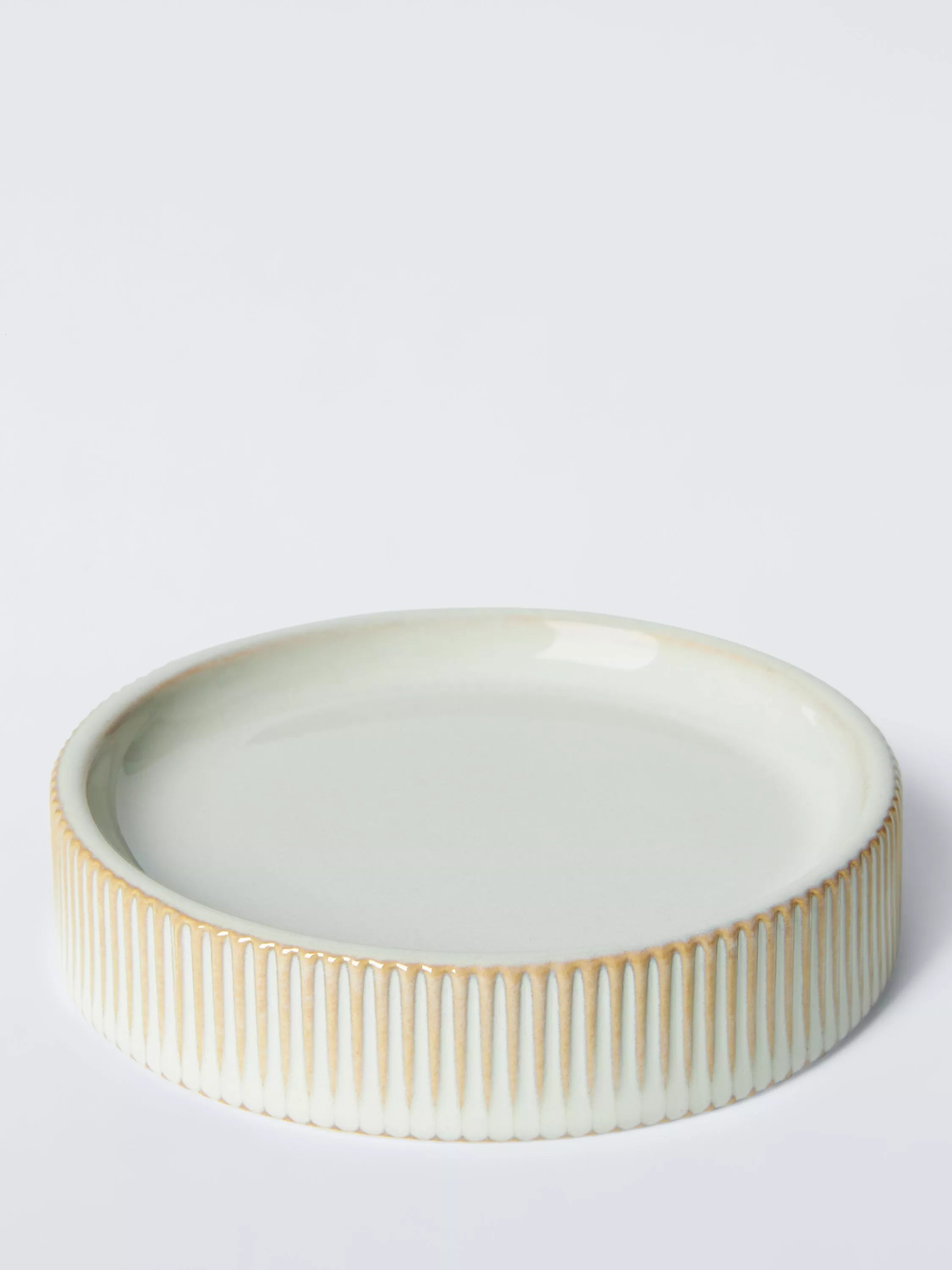 John Lewis two tone reactive glaze ceramic soap dish natural, UK version