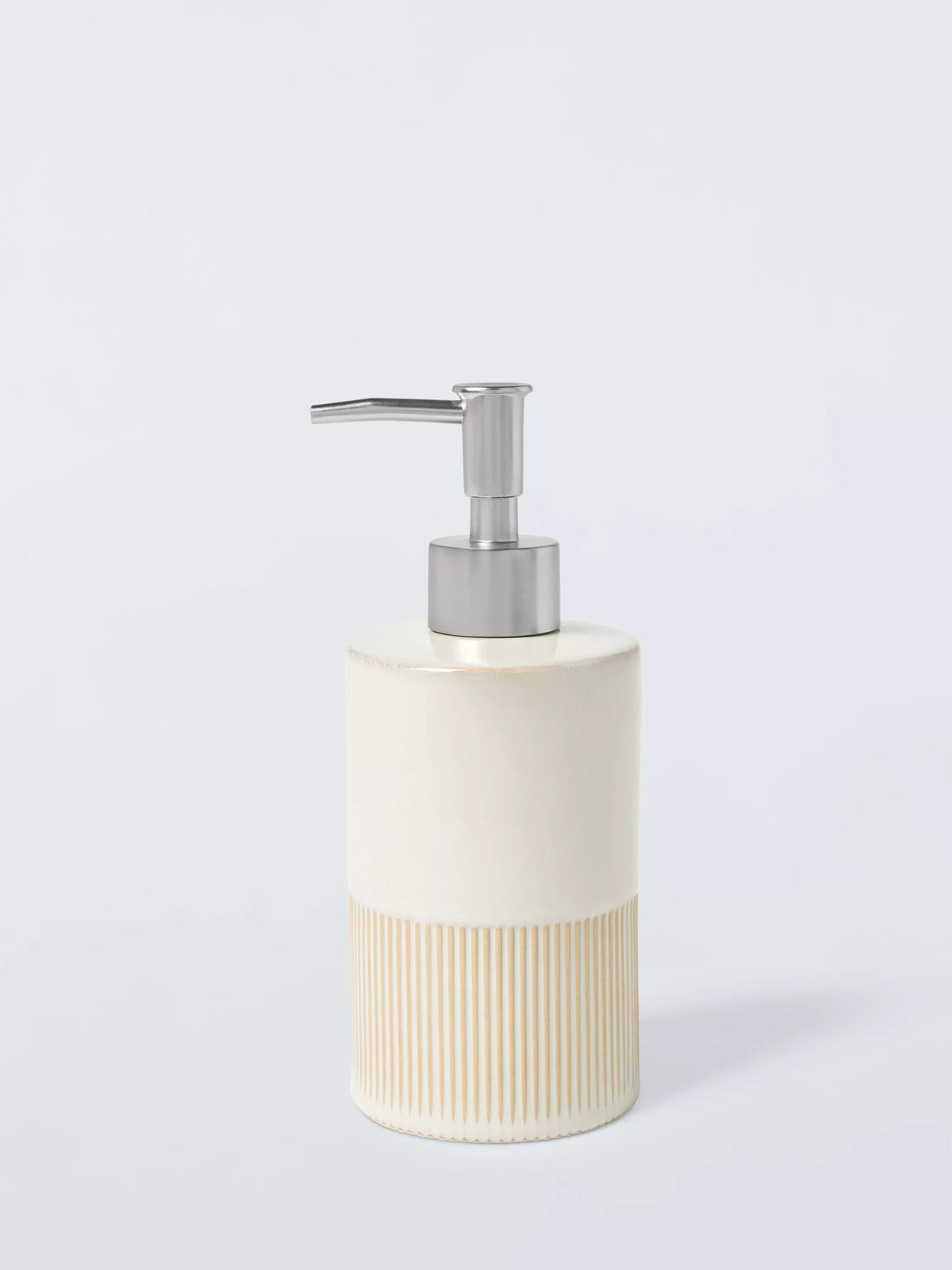 John Lewis Reactive Glaze Soap Dispenser Natural, imported from the UK