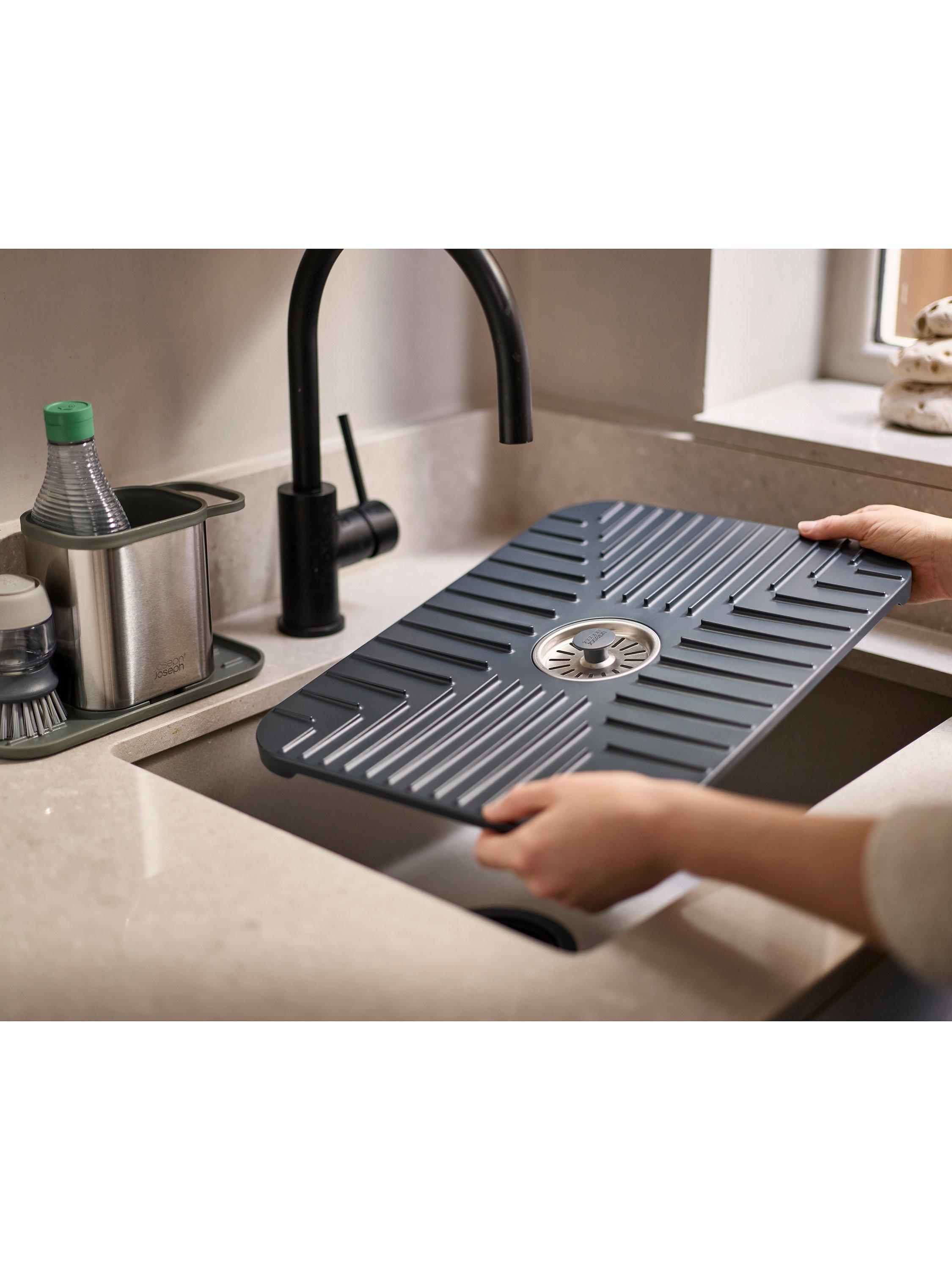 Joseph Joseph grey large sink saver with removable plug, UK version