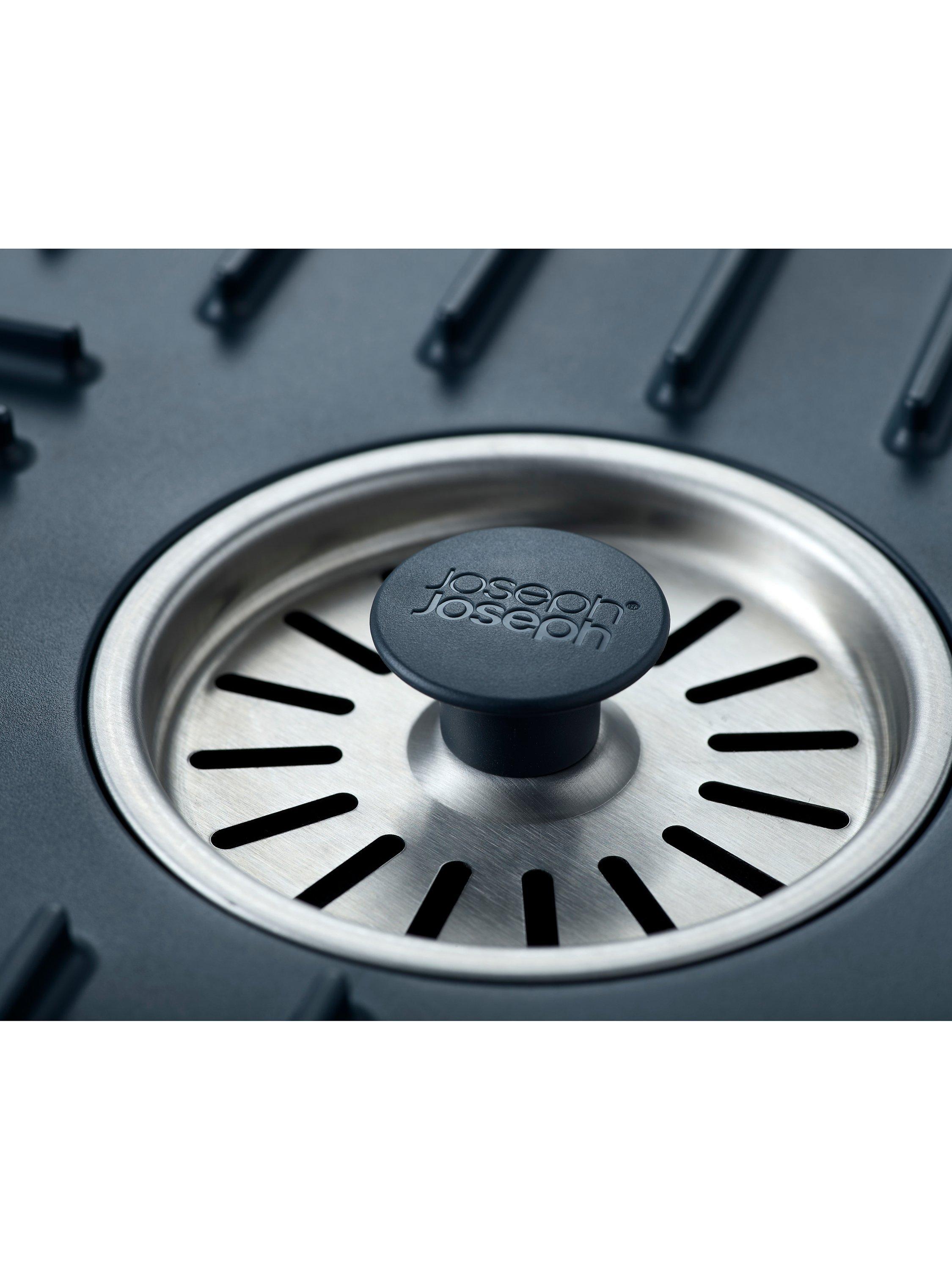 Joseph Joseph grey sink protector with removable plug, UK version