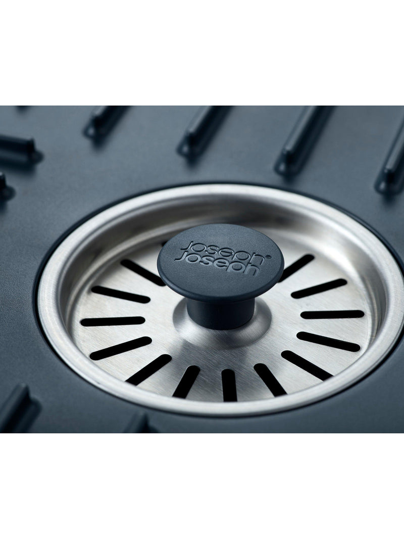 Joseph Joseph grey sink protector with removable plug, UK version