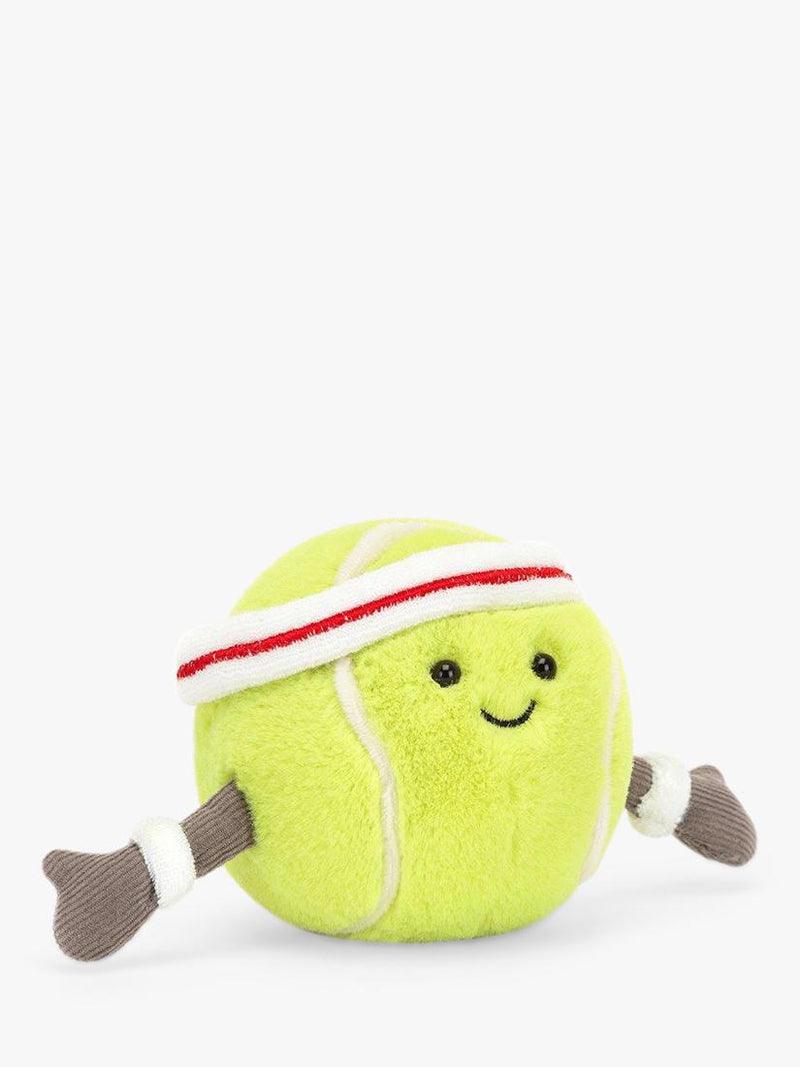 Tennis Ball Soft Toy with Cream Piping and Sweatbands