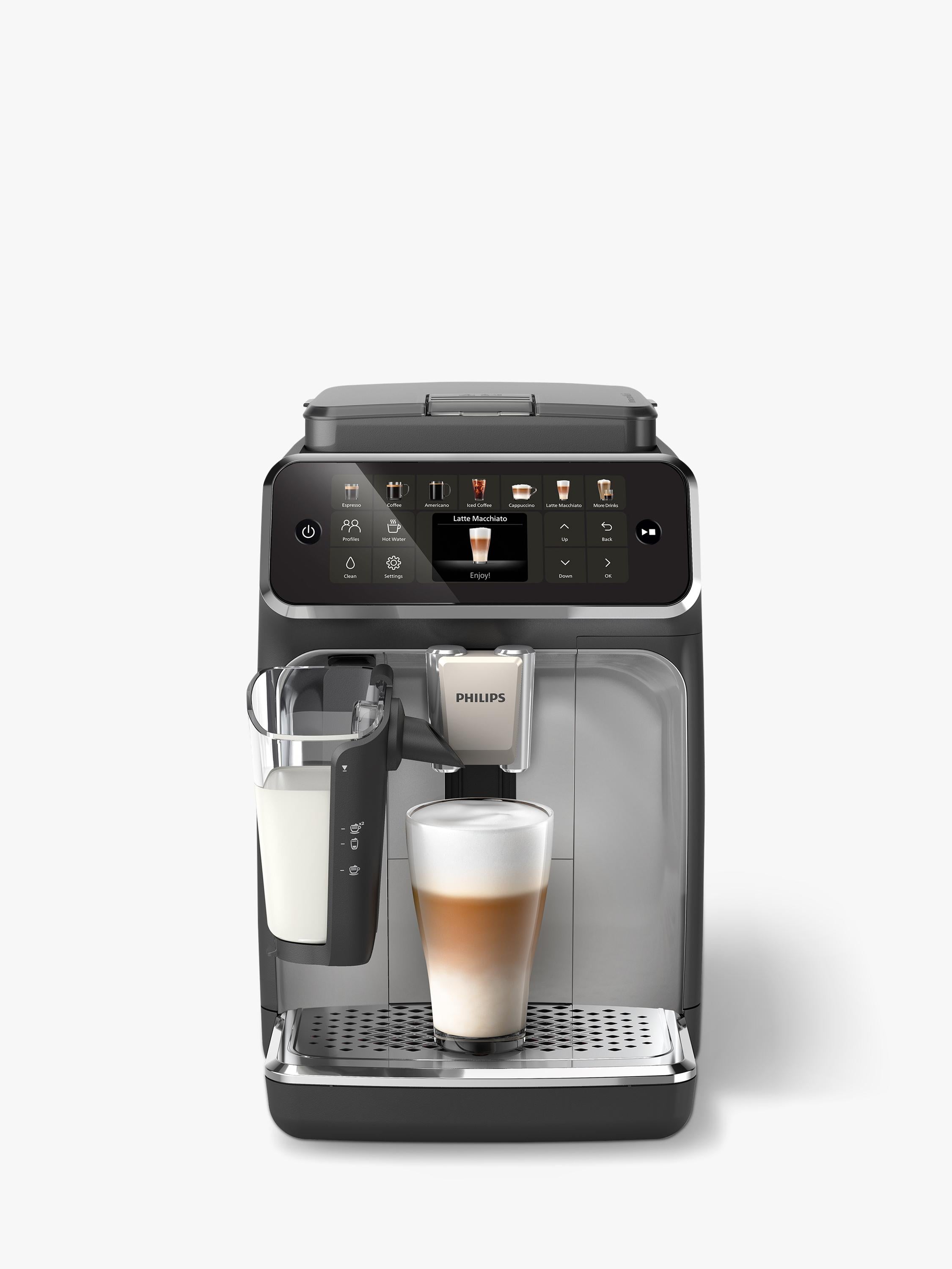 Philips Series 4400 EP4446/70 coffee machine, black, imported from the UK