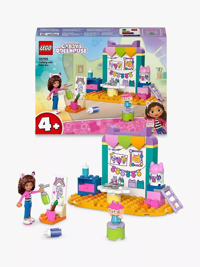 LEGO Gabby's Dollhouse Crafting Set with Baby Box, imported from the UK