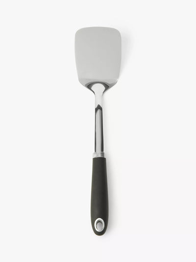 Stainless Steel Solid Turner with Soft Grip Handle