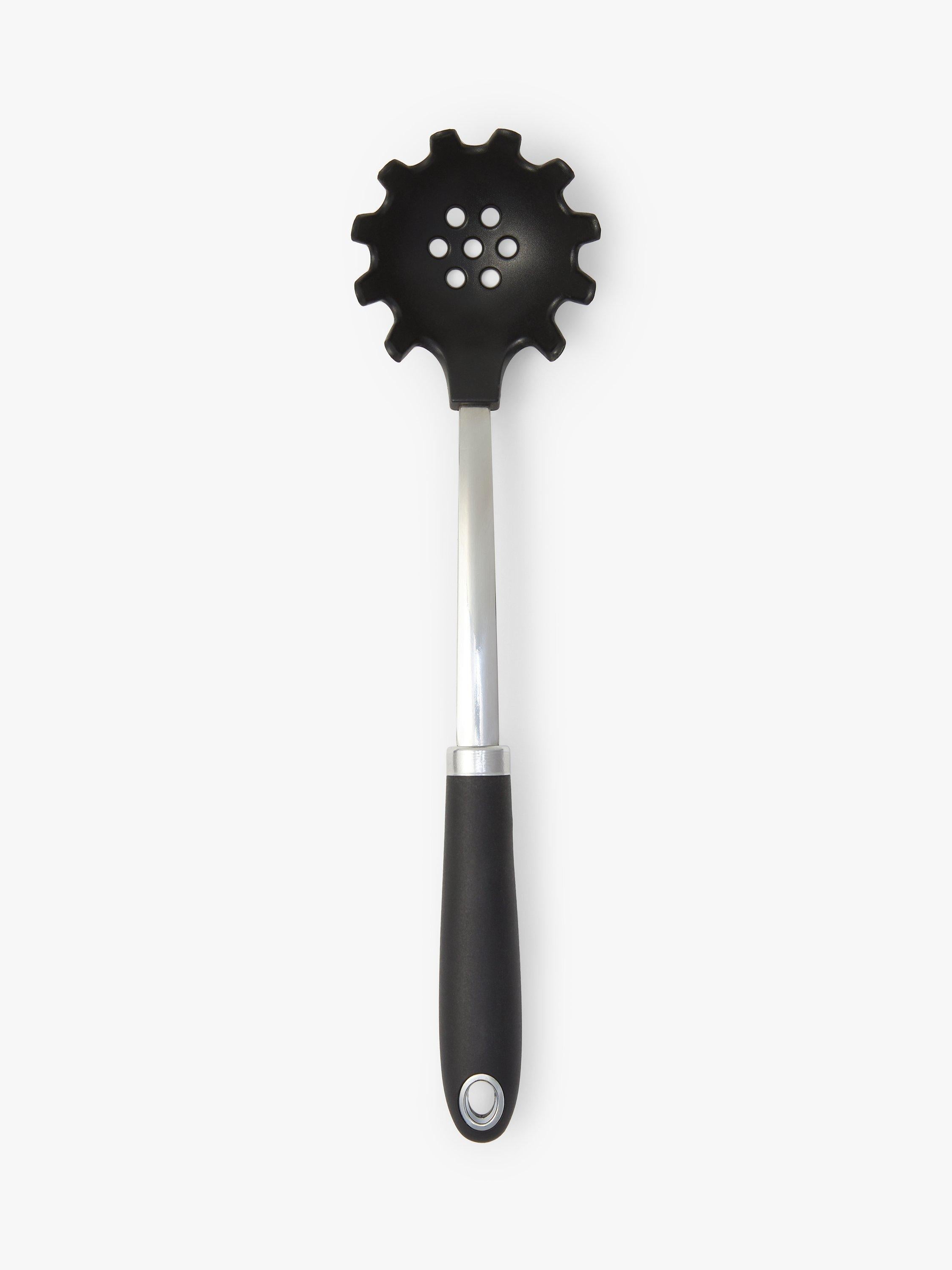 John Lewis spaghetti spoon Silver/Black, UK version