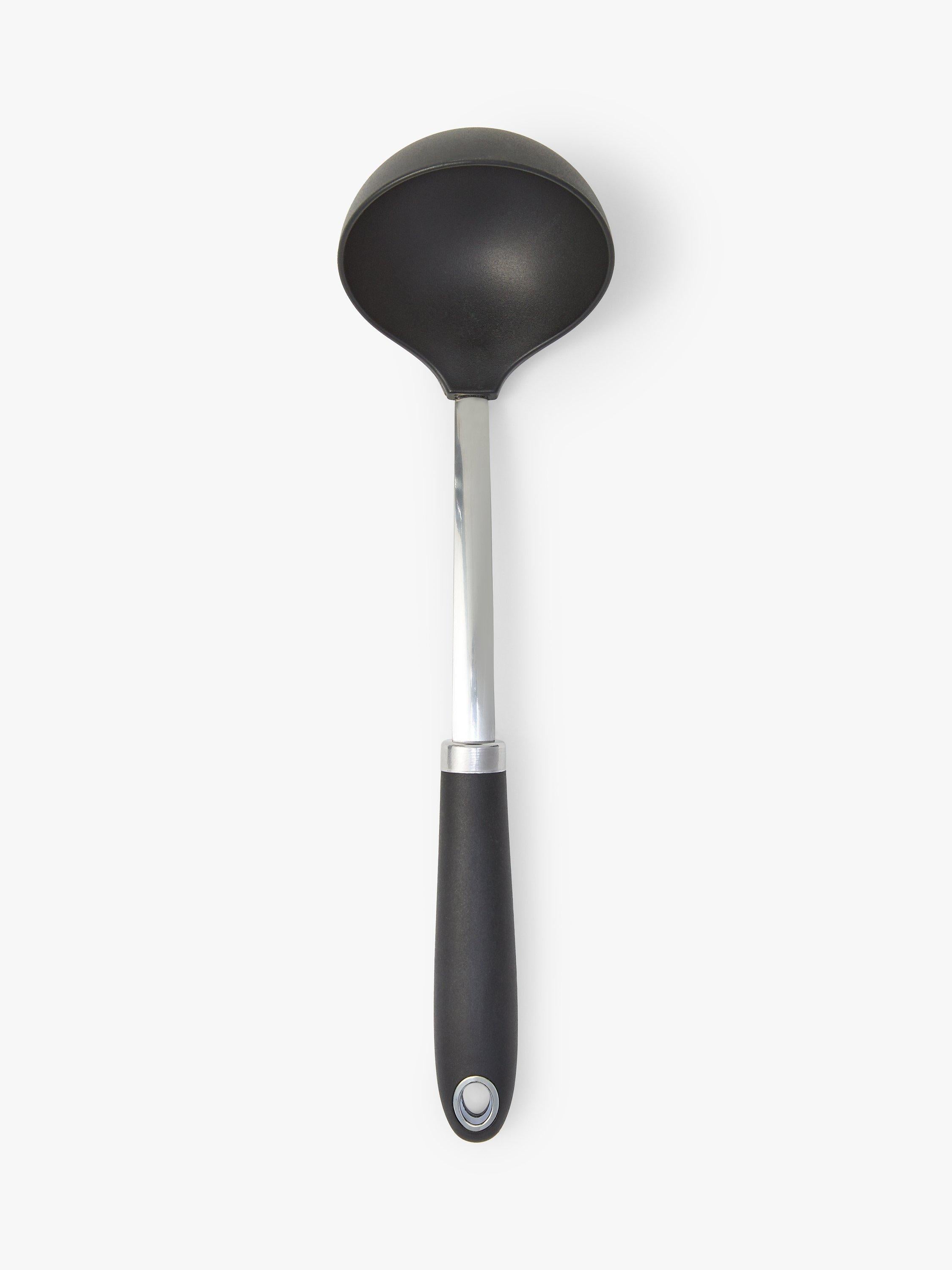 John Lewis Soft Grip Nylon Ladle Silver/Black, UK version
