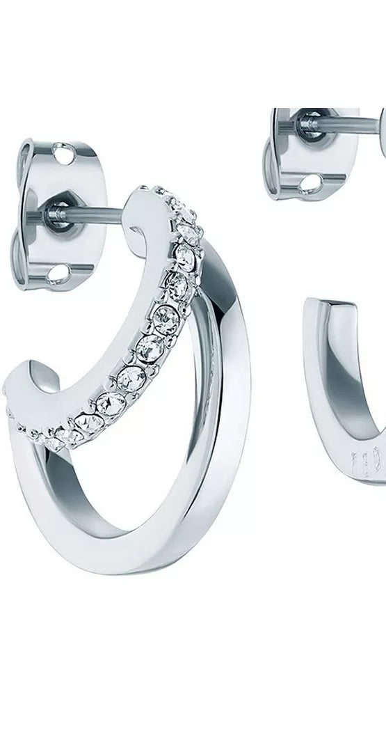 Ted Baker Helias Crystal Double Hoop Earrings