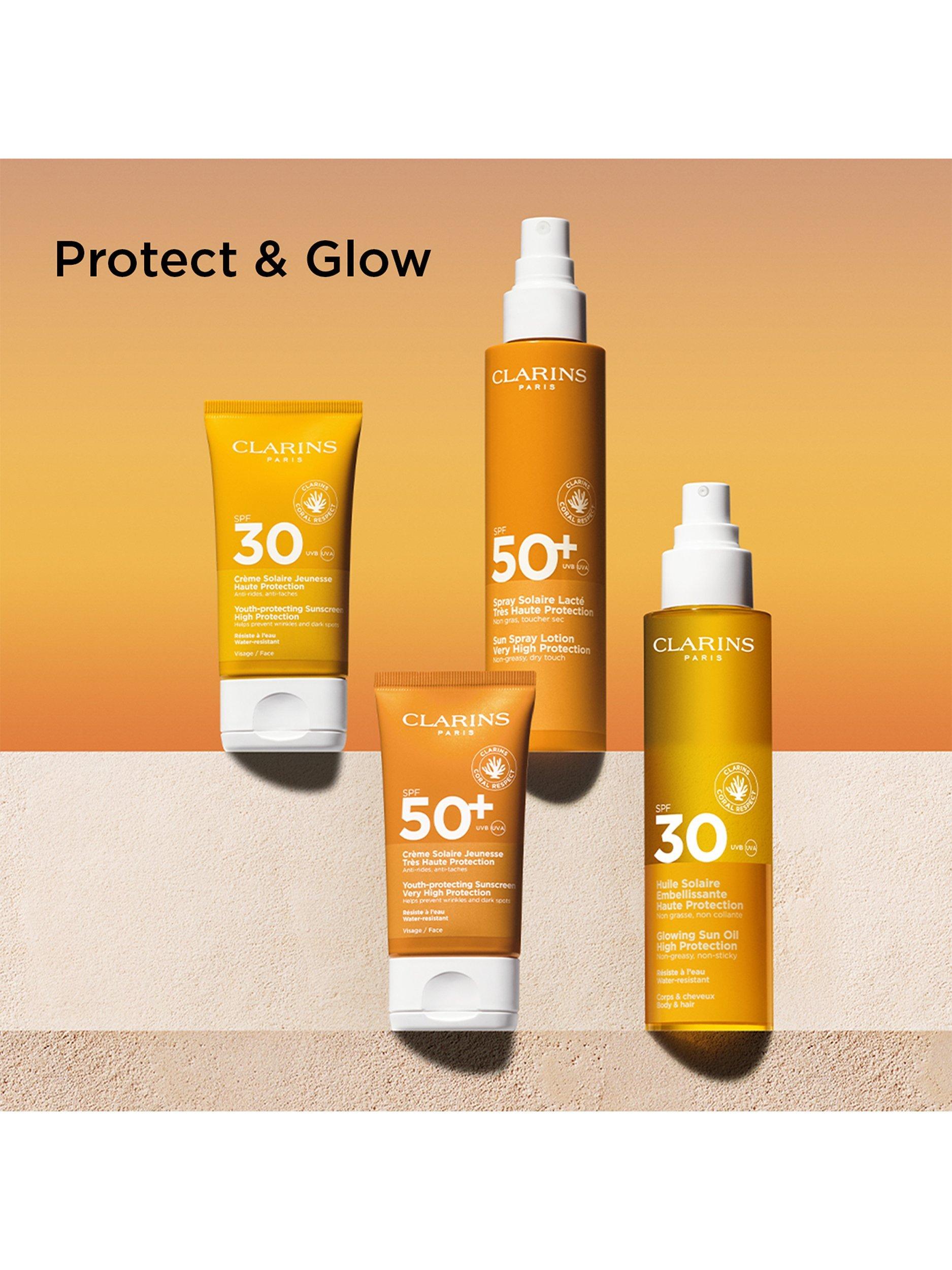 Clarins Glowing Sun Oil High Protection SPF 30 150ml - British product