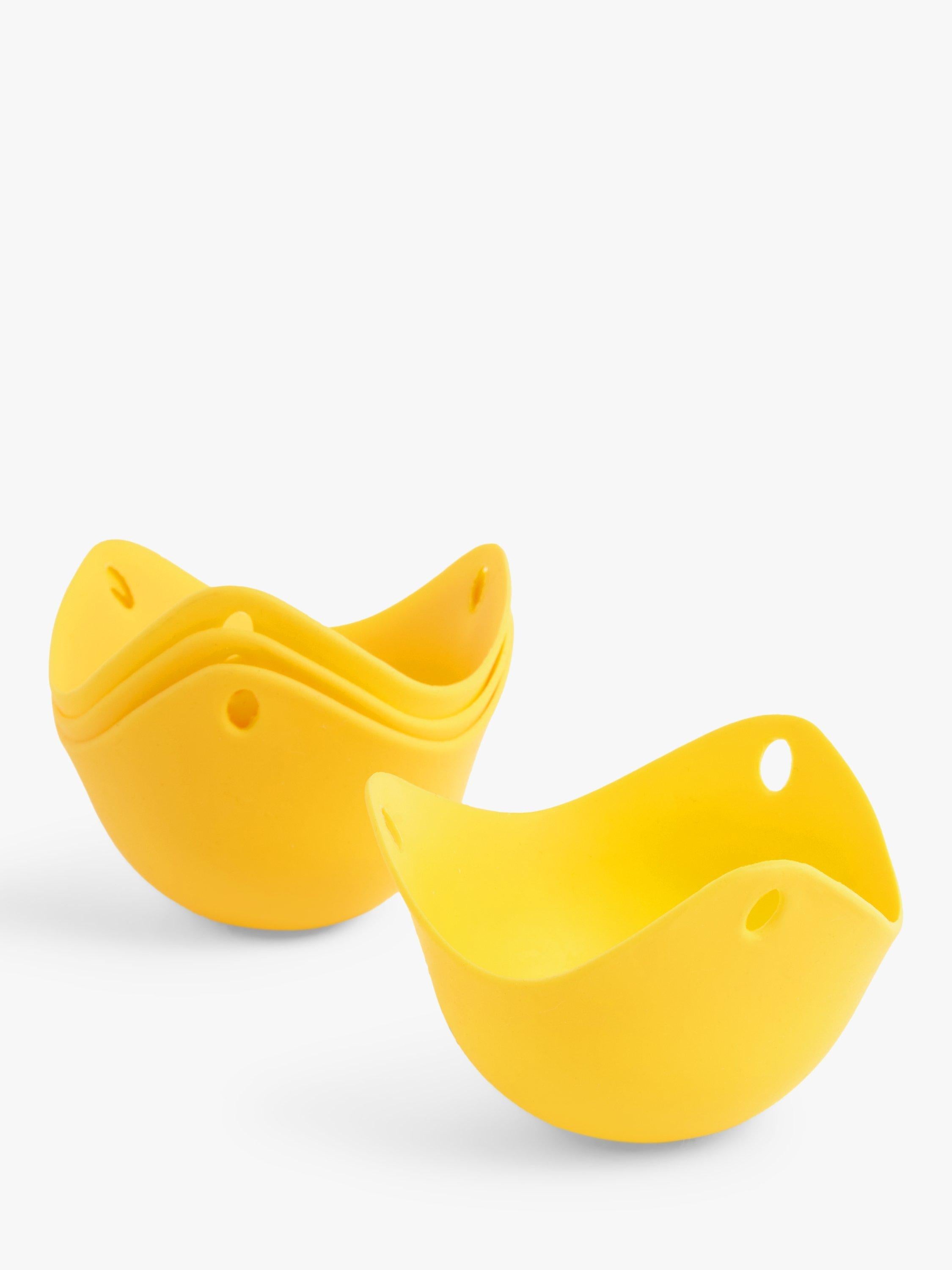 John Lewis yellow silicone egg poachers set of 4, UK version