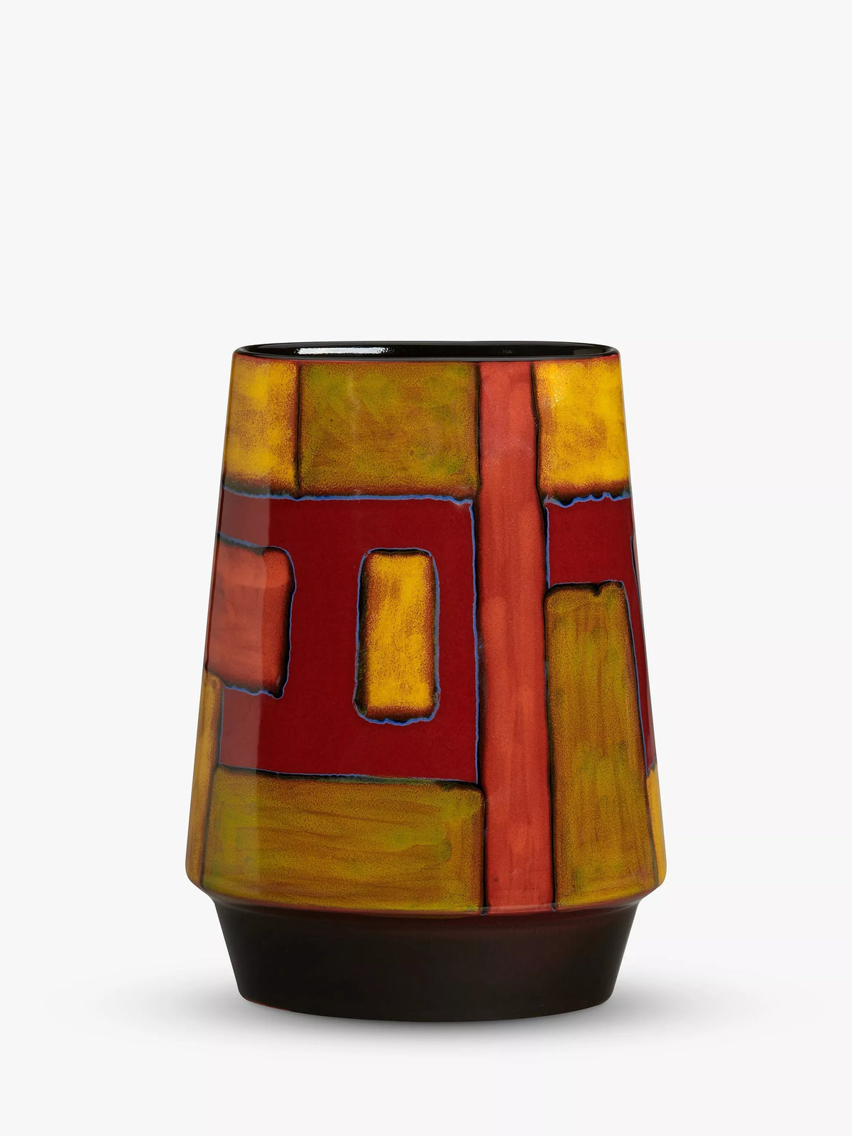 Poole Pottery Keystone Vase 150th Anniversary Orange Yellow H26cm, imported from the UK