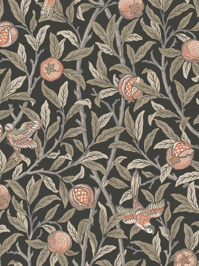 Papier peint William Morris At Home oiseau et grenade