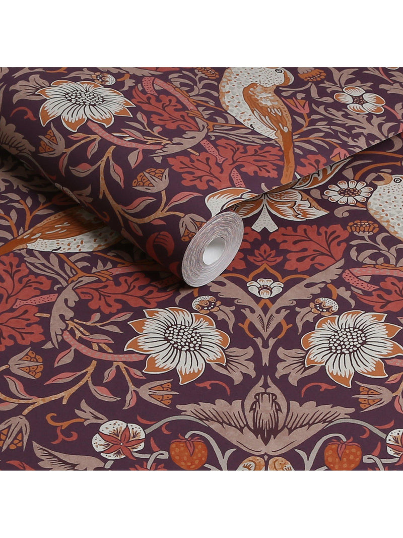 William Morris Strawberry Thief wallpaper (British brand)